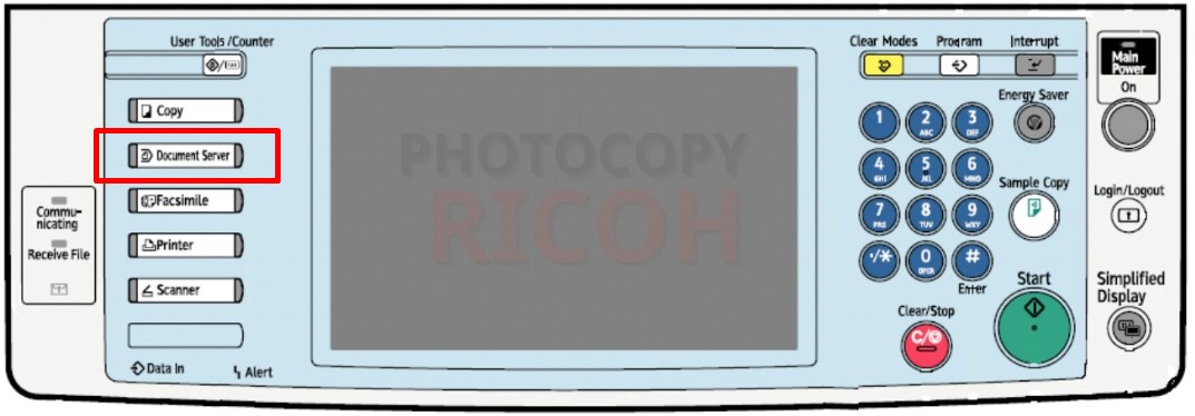 hướng dẫn sử dụng máy photocopy Ricoh : Document server dùng để sao lưu tài liệu vào ổ cứng của máy photocopy