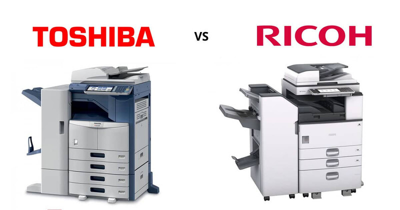 So sánh mức tiêu thụ điện giữa máy photocopy Ricoh và Toshiba